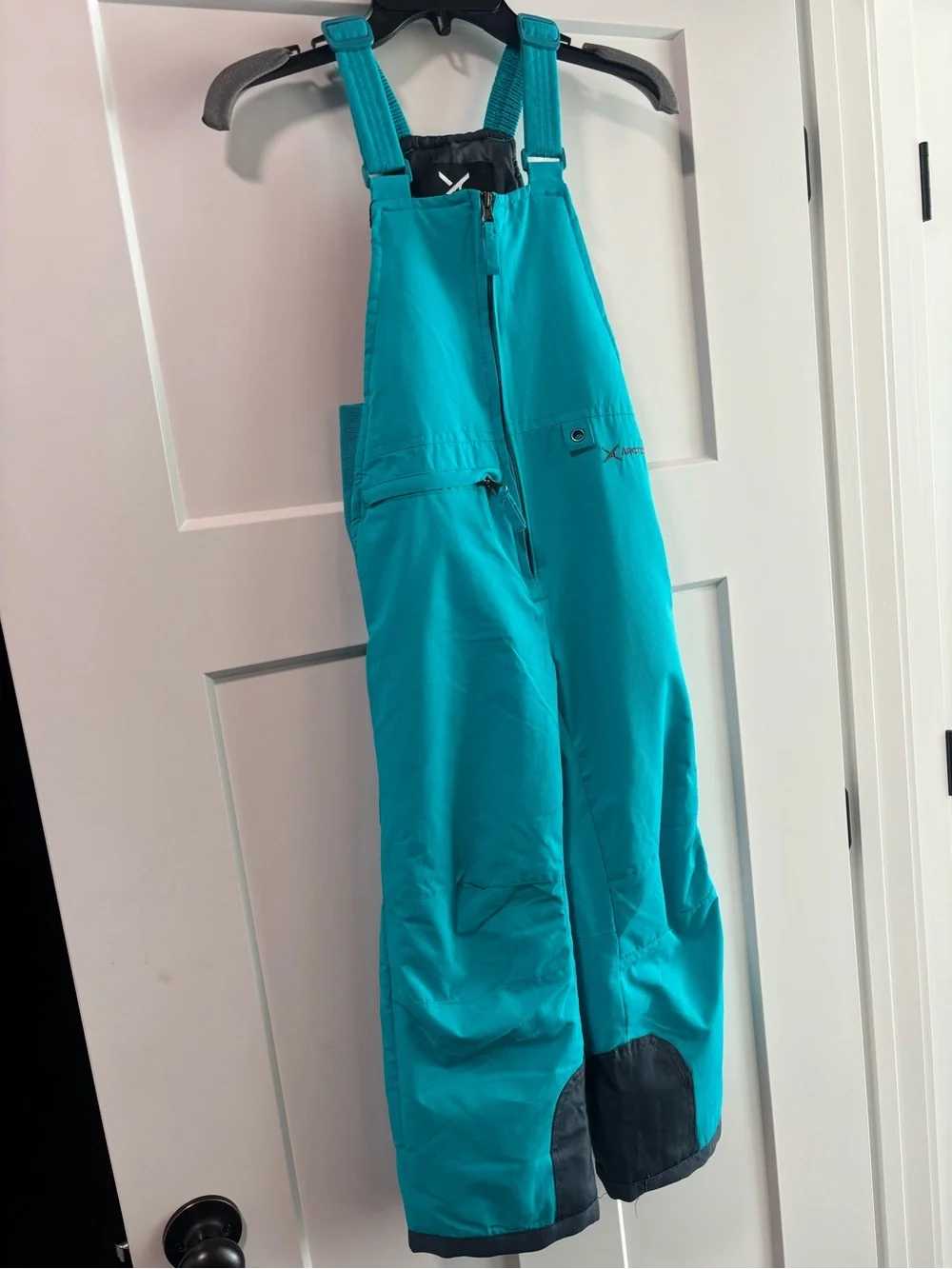 Arctix Teal Snow Bib Overalls with Black Chest Panel Girls Youth XS